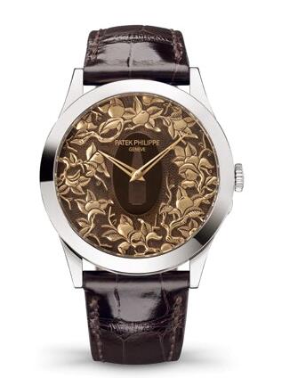 Cheapest Patek Philippe Watch Price Replica Calatrava 5089 Tsuba – Oranges and Flowers 5089G-125 White Gold